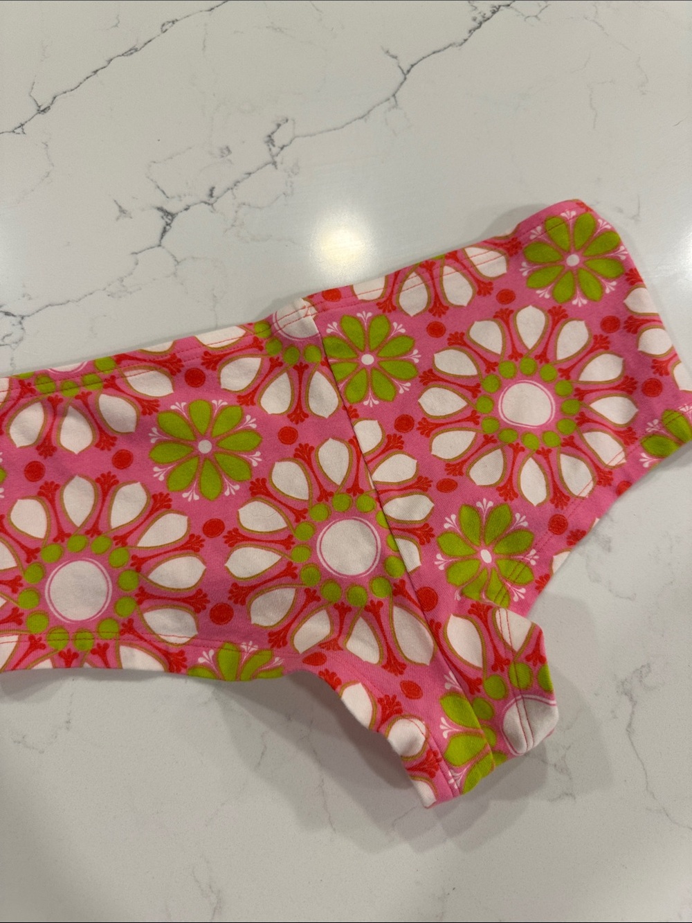 Vintage Pink Victoria’s Secret Floral Cotton Stretch Cheeky Hi Rise Boy Shorts - Picture 4 of 4